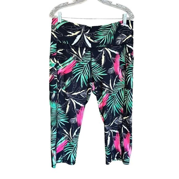 Ideology Pants - Ideology Women's Capri Leggings Tropical-Floral Size XL